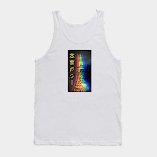 Tokyo Tower Japan Retro Neon Lights Tank Top